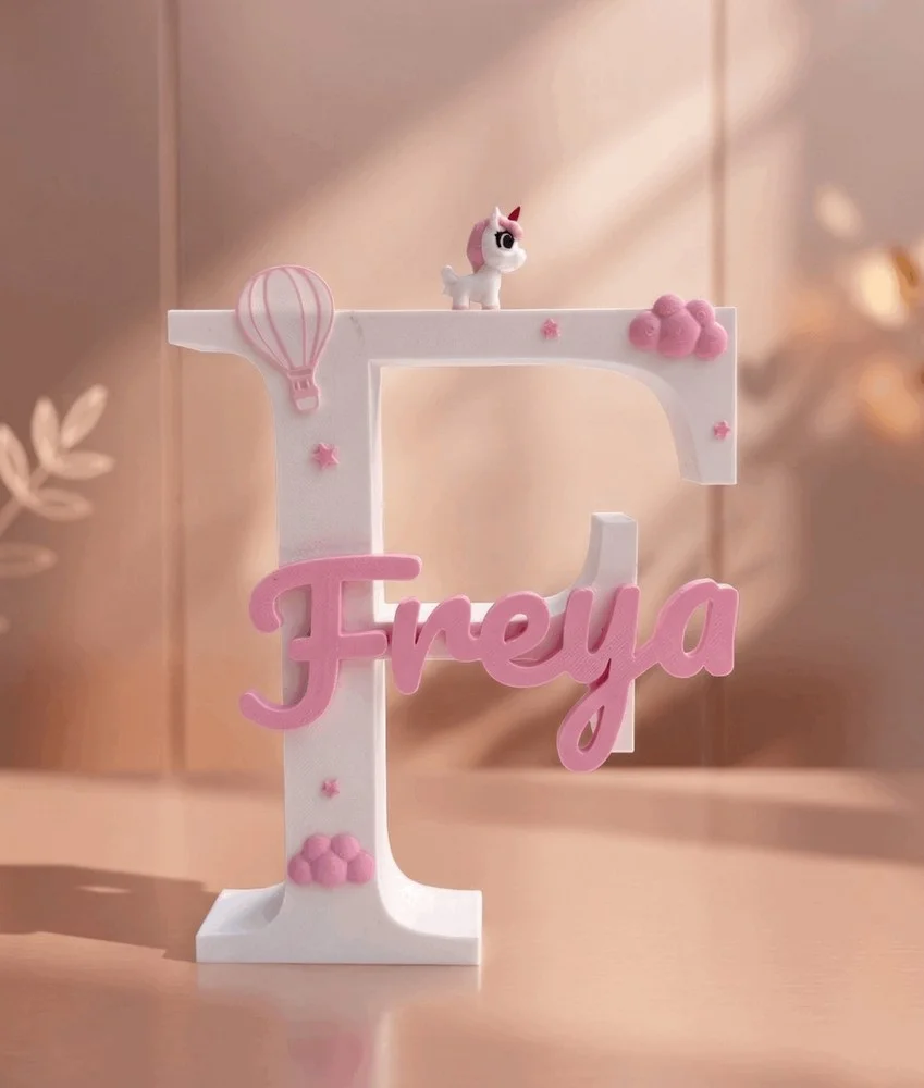 Personalised Initial Letter with Name & Decor