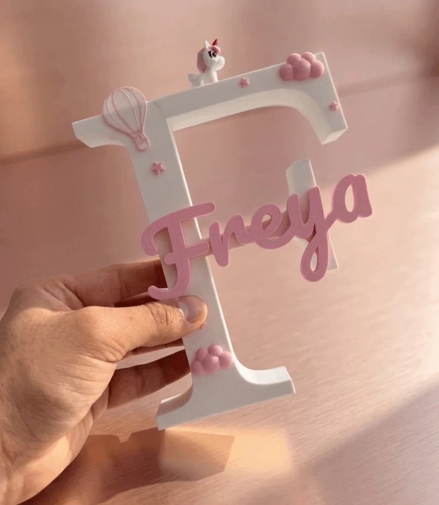 Personalised Initial Letter with Name & Decor