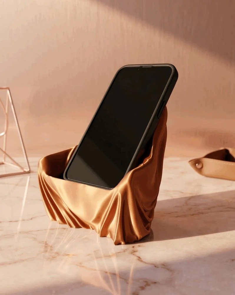 Fabric-Look Phone Pillow Stand