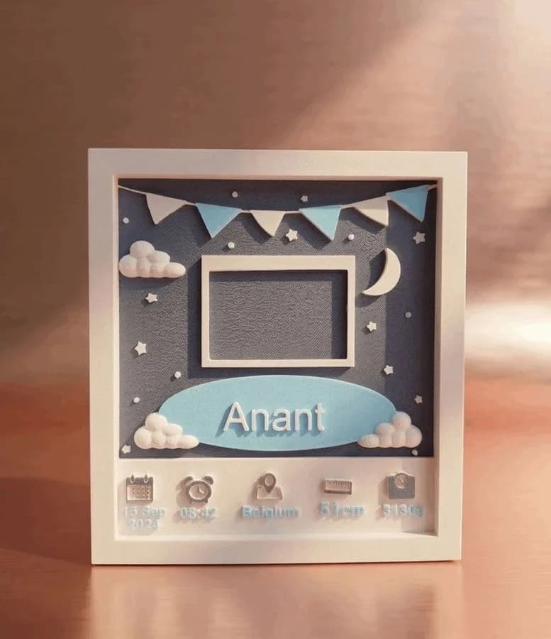 The Baby Boy Birth Frame