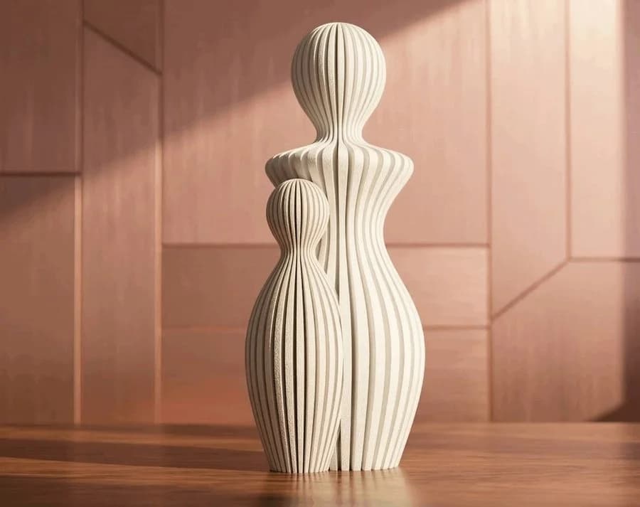 Mother & One Child Sculpture