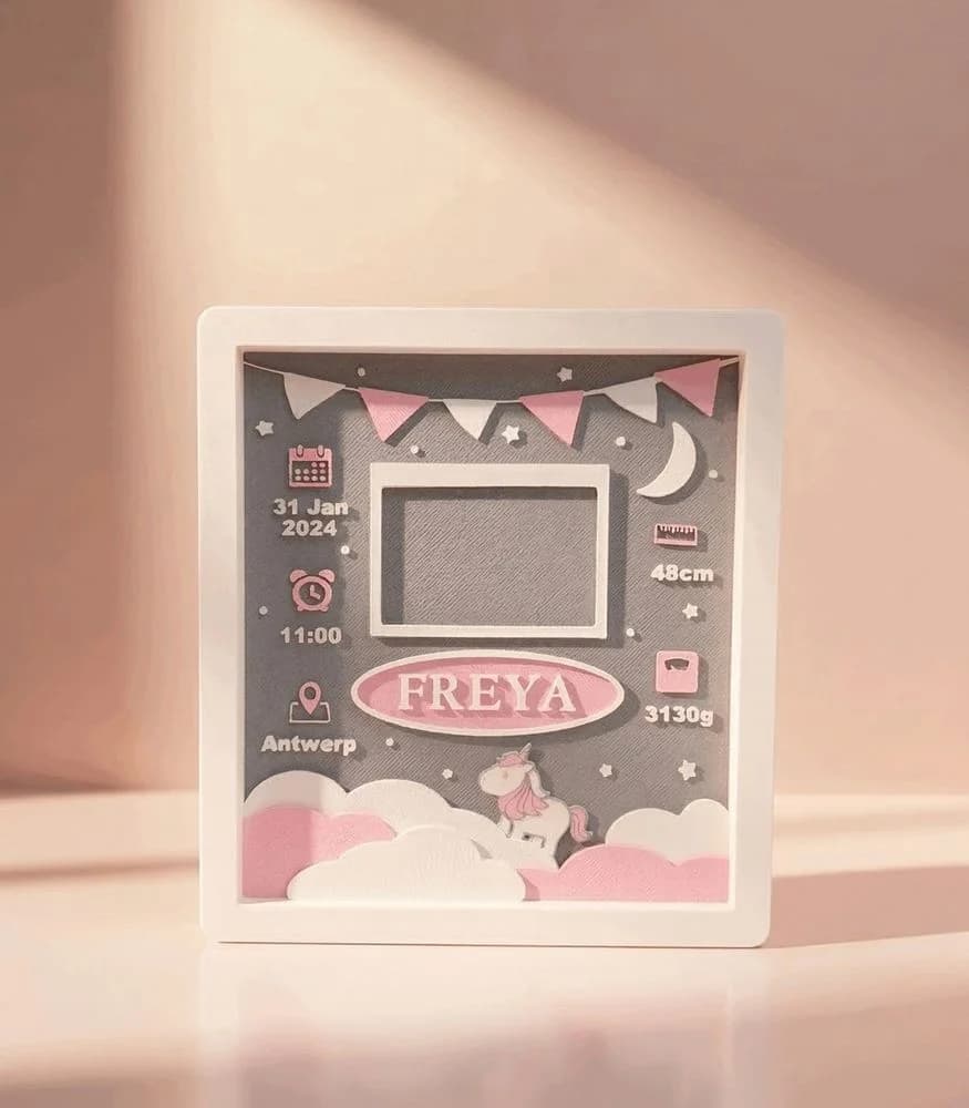The Baby Girl Birth Frame