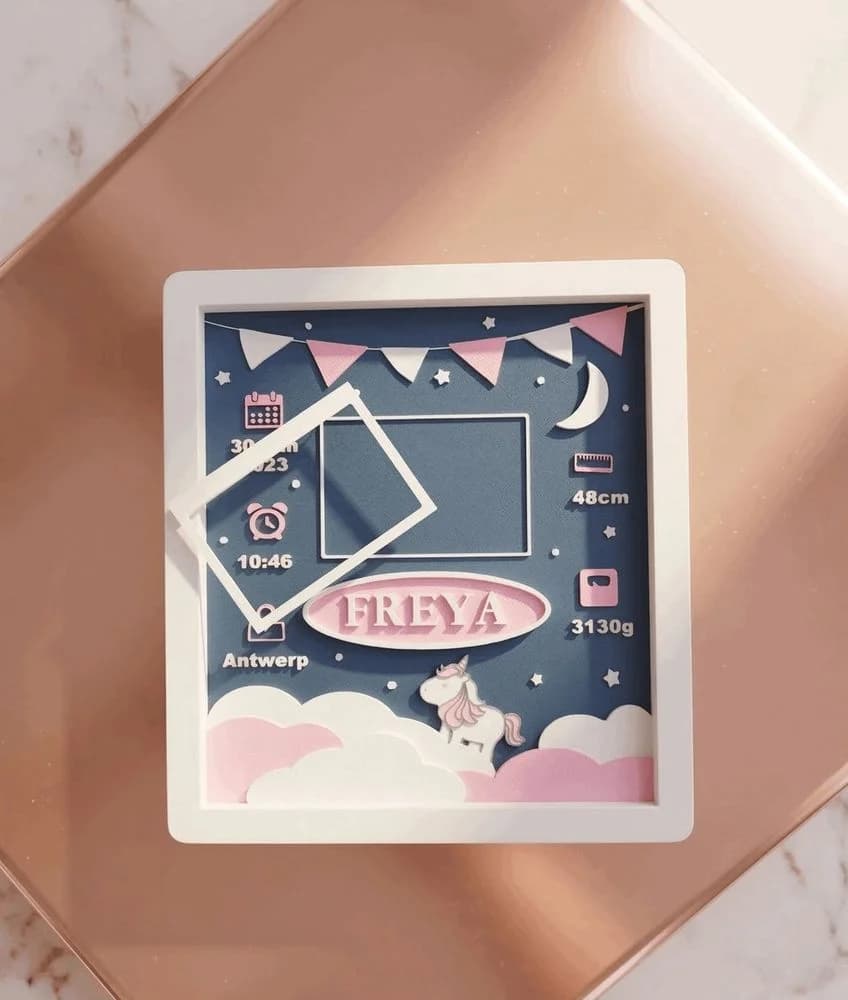 The Baby Girl Birth Frame
