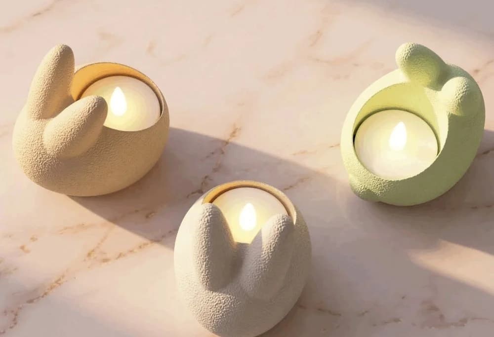 Easter Bunny Battery Tealight Holder