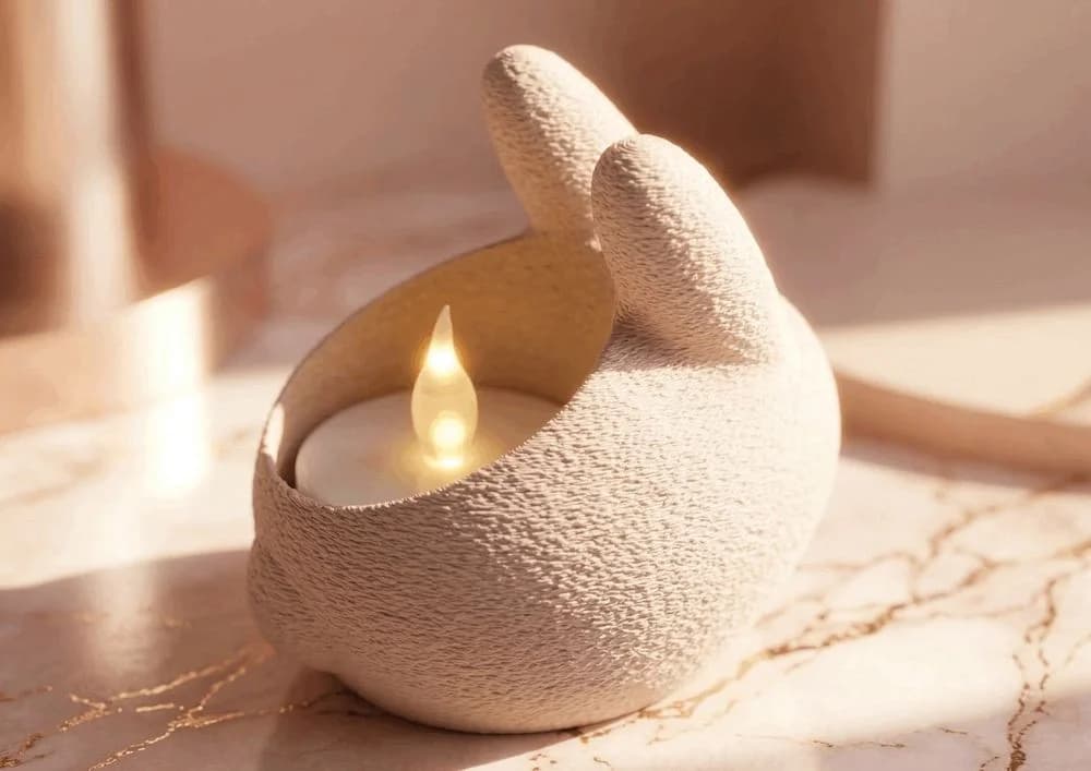 Easter Bunny Battery Tealight Holder