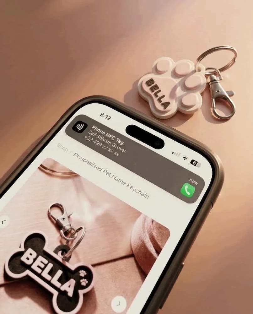 NFC Smart Pet Keychain