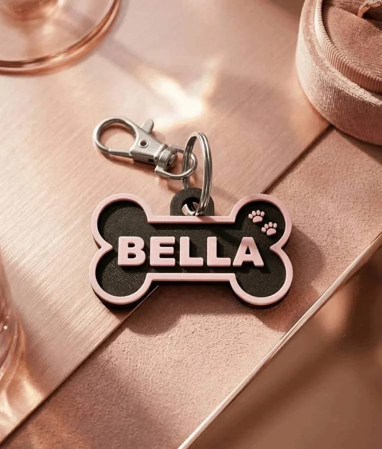 Personalized Pet Name Keychain