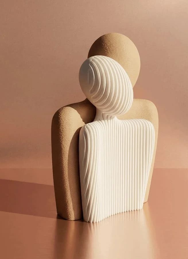 Together Sculpture - Ribbed